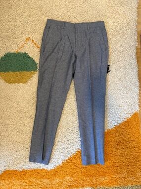 J. Crew Blue Linen Dress Pants (32, 32)